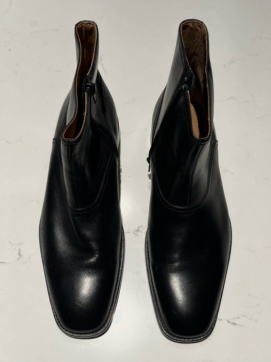 Johnston & Murphy • 10.5 • Men\'s Side Zip Chelsea Black Leather Dress Boots